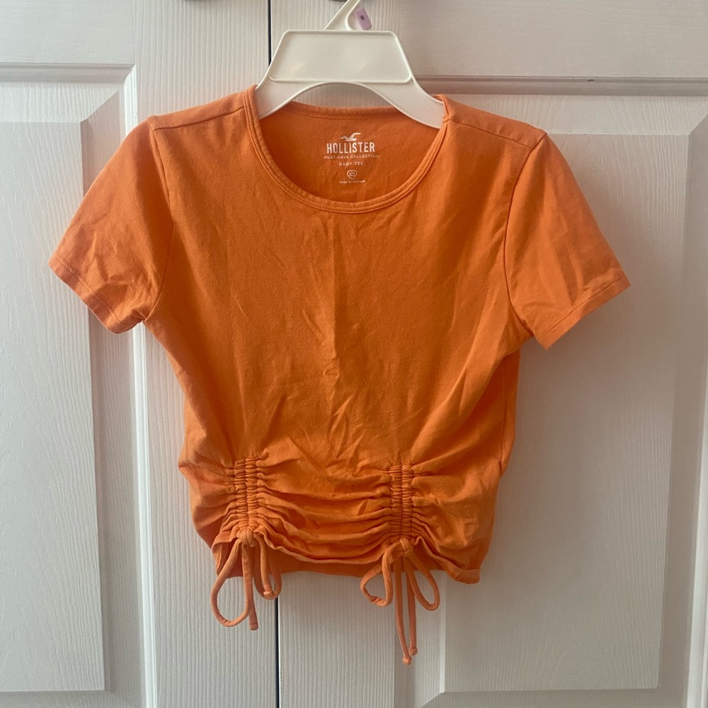 Hollister Orange Baby Tee with ties